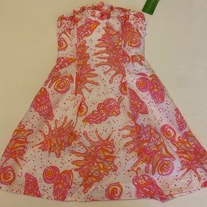 Lilly Pulitzer strapless dress. Size 0.
